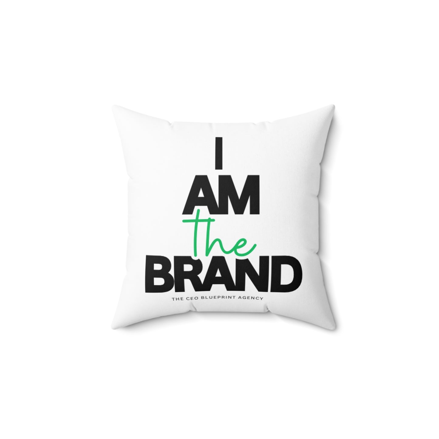 I AM THE BRAND Green Accent Indoor Pillow for Office or Home
